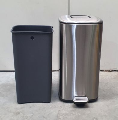 EKO Edelstahl Tretabfalleimer Mülleimer Abfallsammler 25l 